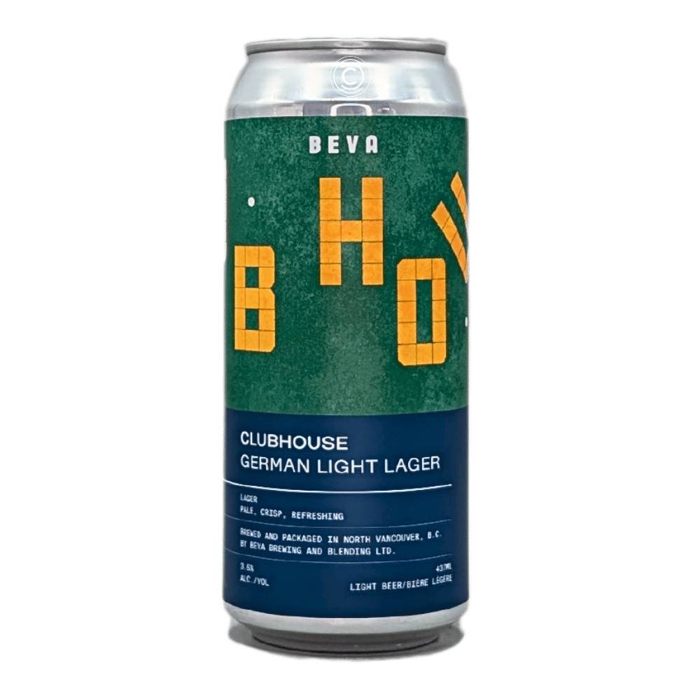 Clubhouse German Lager by Beva Brewing & Blending, beer label