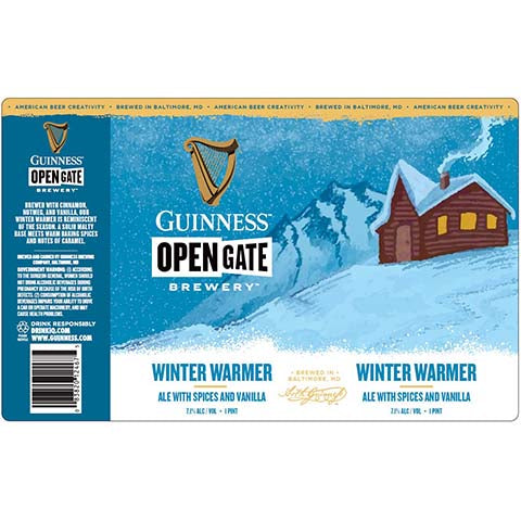 Guinness Open Gate: Winter Warmer by Guinness Open Gate Brewery, beer label