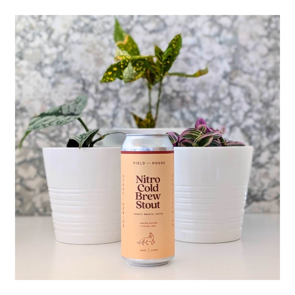 Nitro Cold Brew Stout by Field House Brewing Co., beer label
