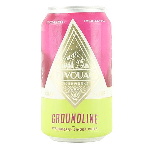 Bivouac Groundline Cider (Strawberry Ginger) by Bivouac Ciderworks, beer label