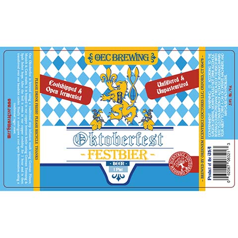 OEC Oktoberfest Festbier by OEC Brewing, beer label