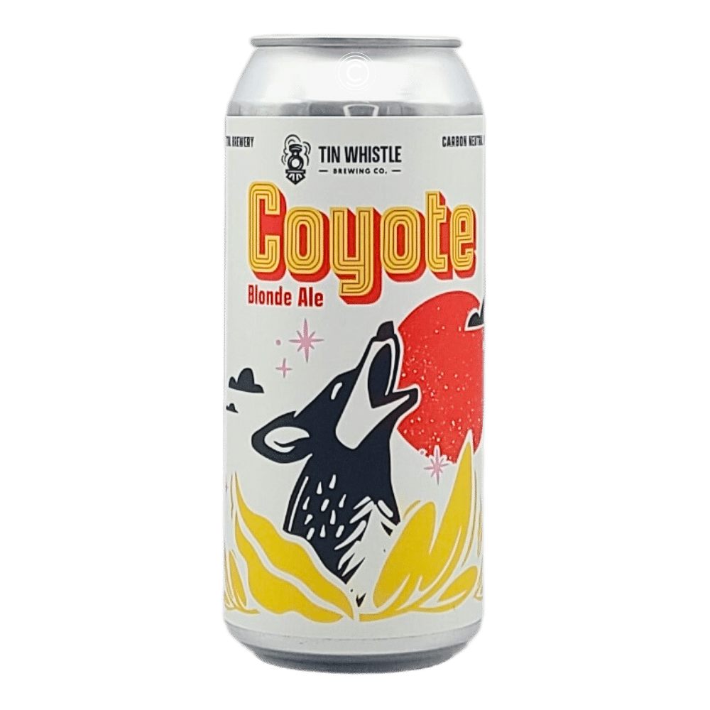 Coyote Blonde Ale by Tin Whistle Brewing, beer label