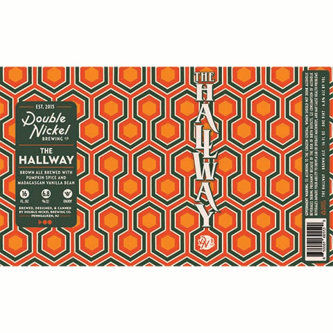 Double Nickel The Hallway Brown Ale by Double Nickel Brewing Company, beer label
