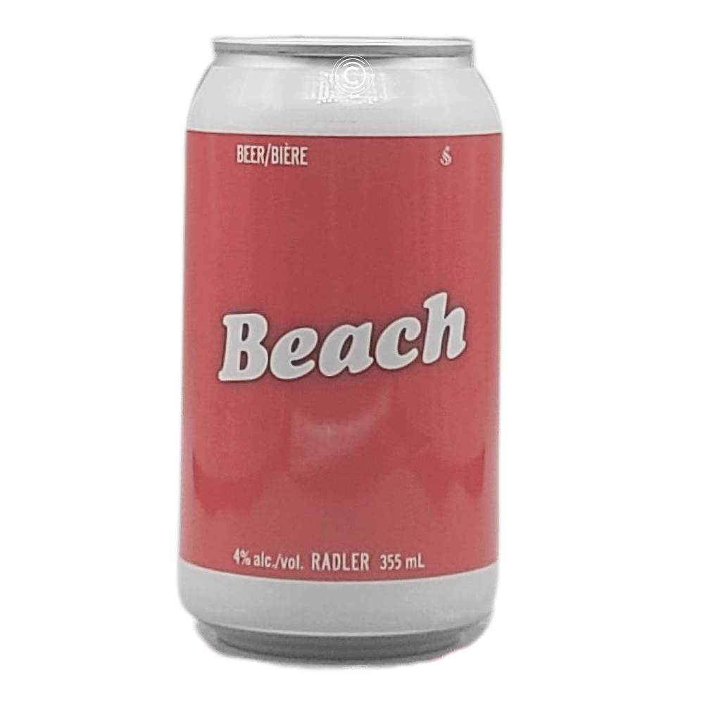 Beach Strawberry Lime Radler by Strathcona Beer Company, beer label