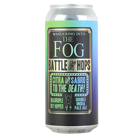 Abomination Wandering Into the Fog Battle of the Hops: Citra & Sabro DIPA by Abomination Brewing Company, beer label