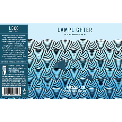 Lamplighter Baby Shark Session IPA by Lamplighter Brewing Co., beer label