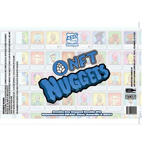 450 North NFT Nuggets DDH DIPA by 450 North Brewing Company, beer label