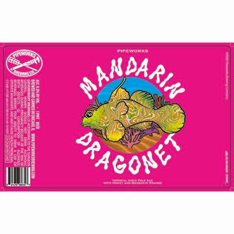 Pipeworks Mandarin Dragonet Imperial IPA by Pipeworks Brewing Co, beer label