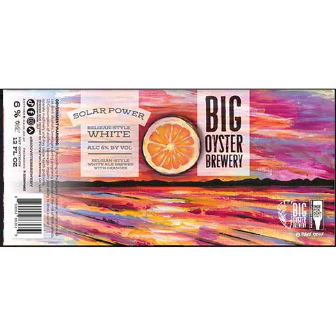 Big Oyster Solar Power White by Bone Haus Brewing, beer label