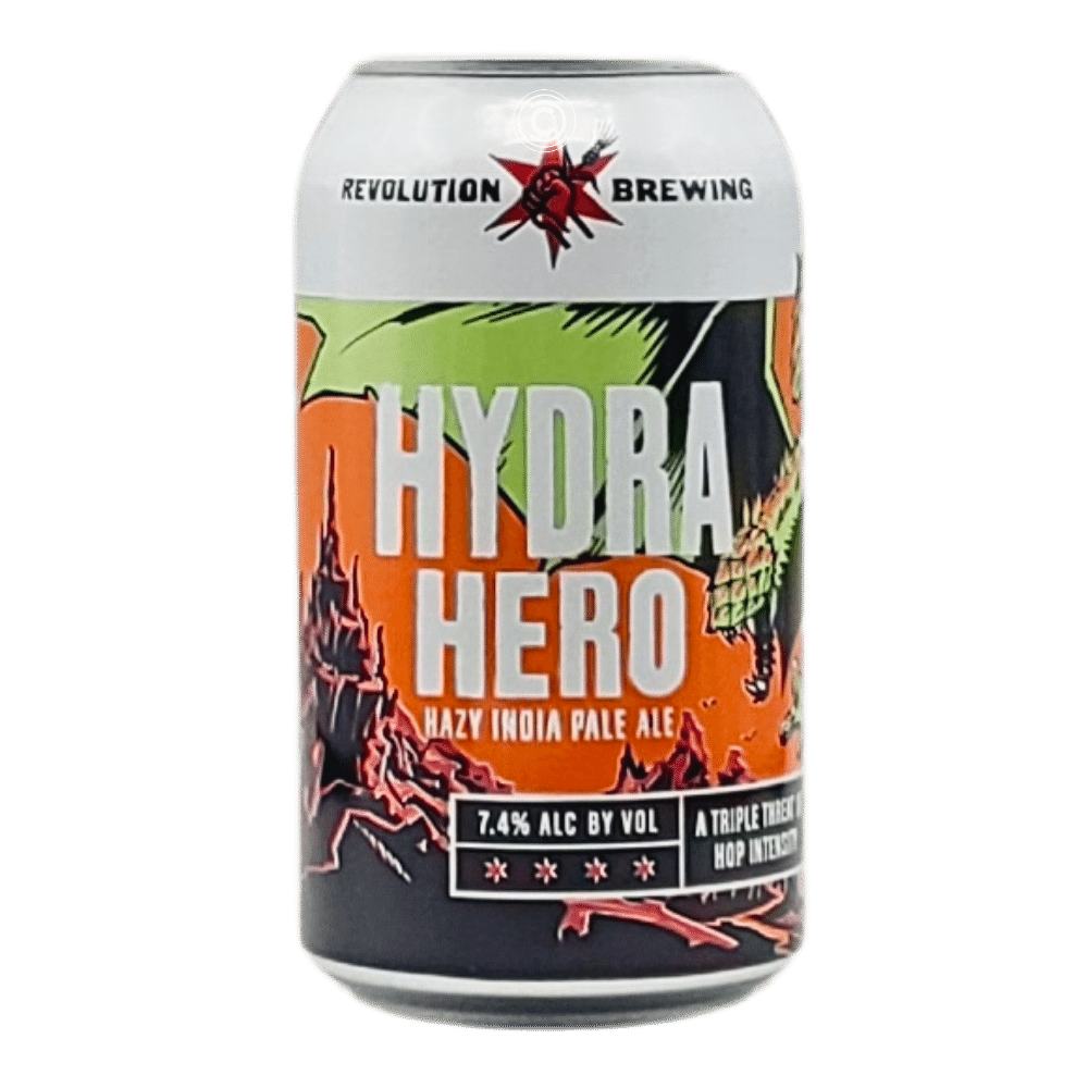 Hydra Hero Hazy India Pale Ale by Revolution Brewing, beer label