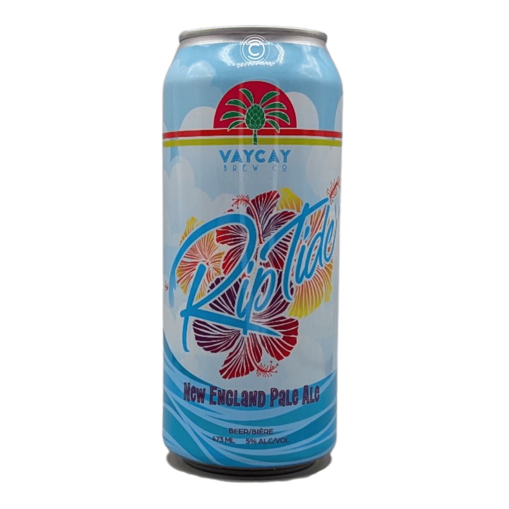 Rip Tide New England Pale Ale by Vaycay Brew Co., beer label