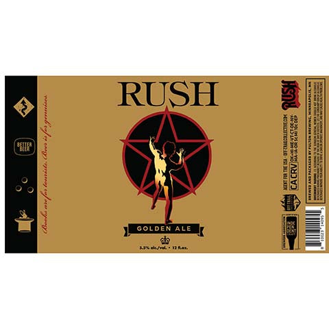 Fulton Rush Golden Ale by Fulton Beer, beer label