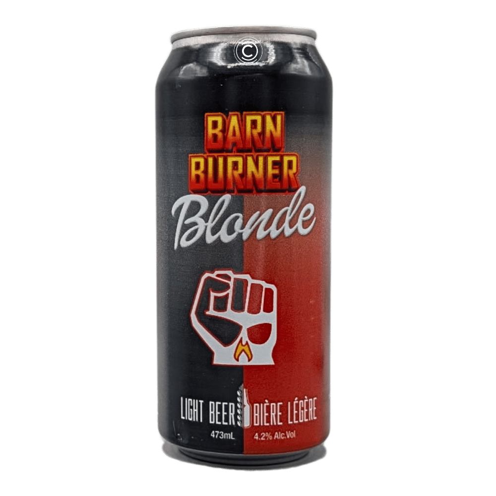 Barn Burner Blonde Ale by Origin Malting & Brewing Co., beer label