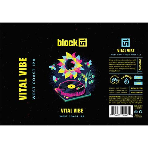 Block 15 Vital Vibe IPA by Block 15, beer label