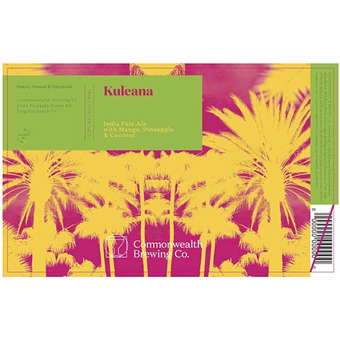 Commonwealth Kuleana IPA by Commonwealth Brewing Co., beer label