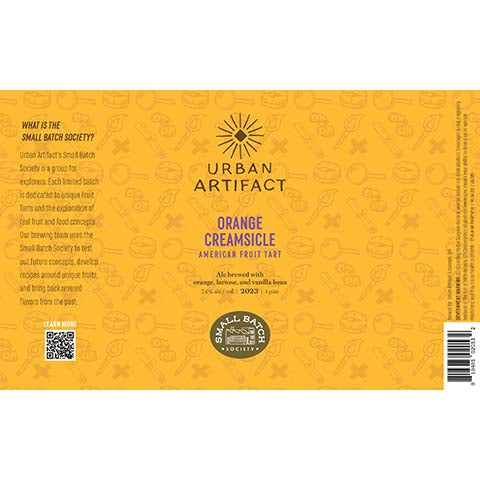 Urban Artifact Orange Creamsicle Sour by Urban Artifact, beer label