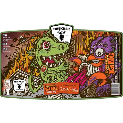 Drekker Doomsday King DIPA by Drekker Brewing Company, beer label