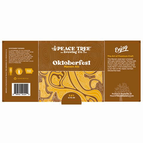 Peace Tree Oktoberfest Marzen Ale by Peace Tree Brewing Company, beer label