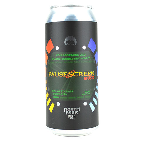 Alvarado Street/North Park Pause Screen Music Double Dry Hopped DIPA by Alvarado Street Brewery, beer label