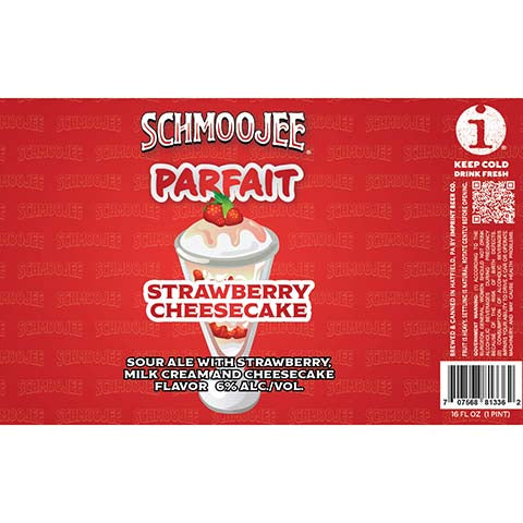 Imprint Beer Schmoojee Parfait Strawberry Cheesecake Sour Ale by Imprint Beer Company, beer label