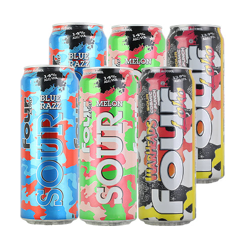 Four Loko x Warheads Sour Bundle by Four Brewing Company, beer label