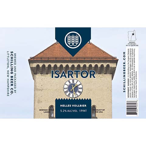 Schilling Isartor Helles Vollbier by Schilling Beer Co, beer label