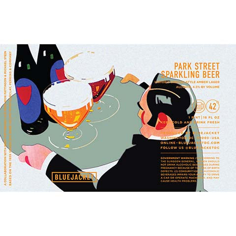 Bluejacket Park Street Sparkling Beer Lager by Bluejacket, beer label