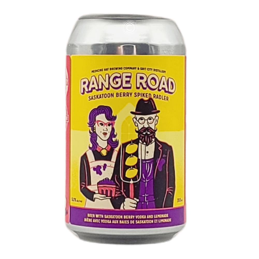 Range Road Saskatoon Berry Radler by Medicine Hat Brewing Company, beer label
