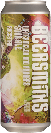 Rockstar Rhubarb Watermelon Sour Ale by Beersmiths, beer label