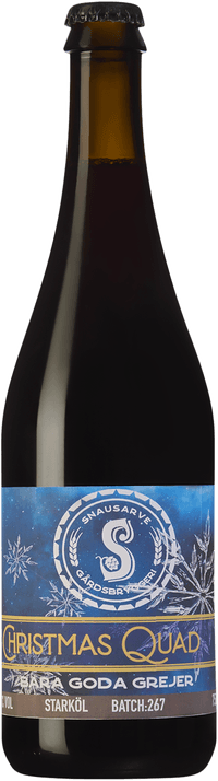 Christmas Quad by Snausarve Gårdsbryggeri, beer label