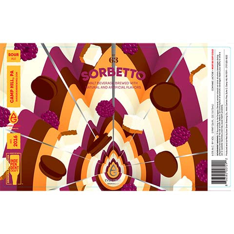 Ever Grain Sorbetto No. 63 Sour by Ever Grain Brewing Co, beer label
