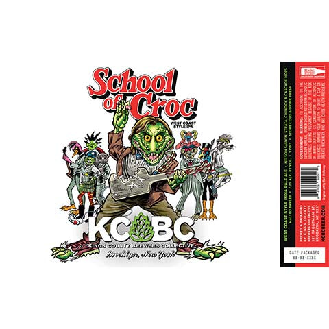 Kings County Brewers Collective School of Croc IPA by Kings County Brewers Collective, beer label