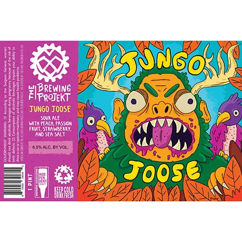 The Brewing Projekt Jungo Joose Peach, Passion Fruit, Strawberry, And Sea Salt Sour Ale by The Brewing Projekt, beer label