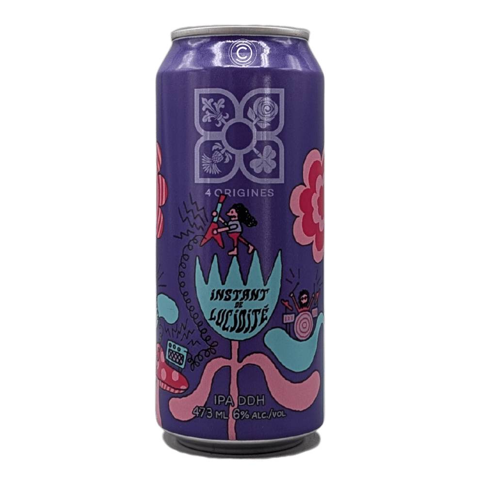 Instant de Lucidite DDH Hazy IPA by 4 Origines Microbrewery, beer label