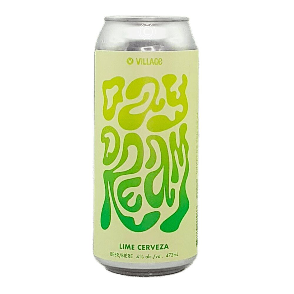 Day Dream Lime Cerveza by Village Brewery, beer label