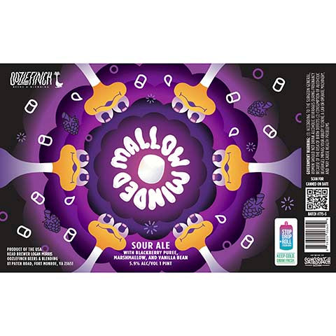 Oozlefinch Mallow Minded Sour by Oozlefinch Beers & Blending, beer label