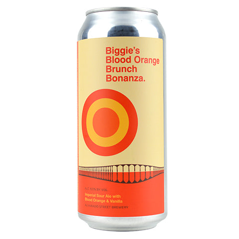 Alvarado Street Biggie’s Blood Orange Brunch Bonanza Sour by Alvarado Street Brewery, beer label