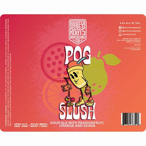 Wiley Roots Pog Slush Sour Ale by Wiley Roots Brewing Co, beer label