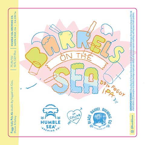 Humble Sea Barrels on the Sea DDH Foggy IPA by Humble Sea Brewing Co, beer label