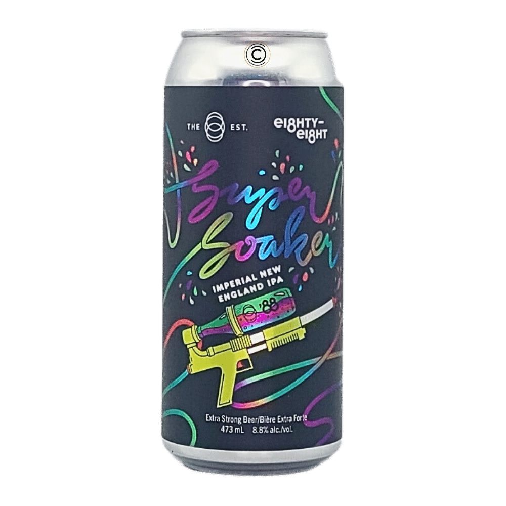 x Eighty Eight Brewing Co. Super Soaker Imperial Hazy IPA by The Establishment Brewing Company, beer label