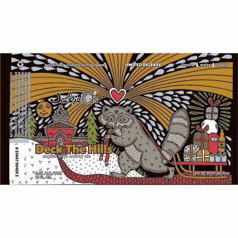 Jackie O's Deck The Hills Holiday Ale by Jackie O's Pub & Brewery, beer label