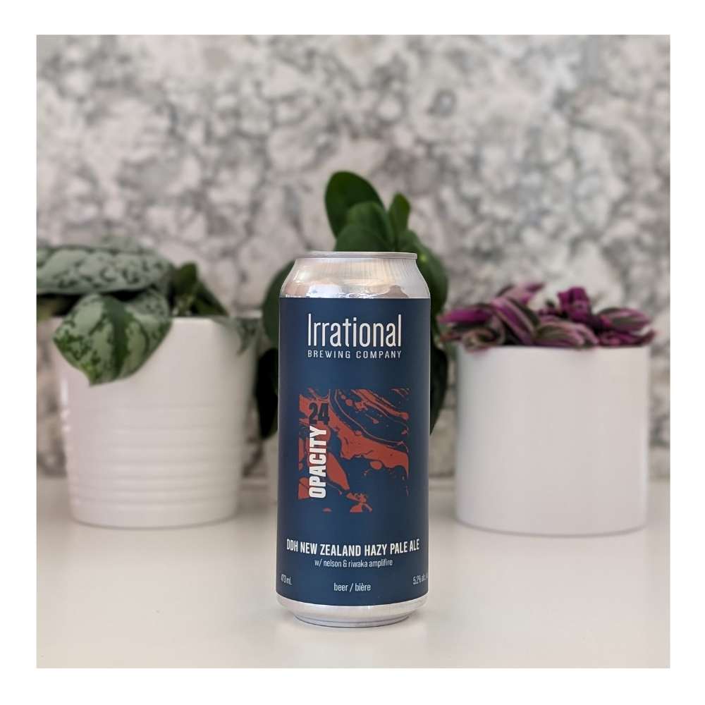 Exp. Opacity 24 DDH NZ Hazy Pale Ale by Irrational Brewing Company, beer label