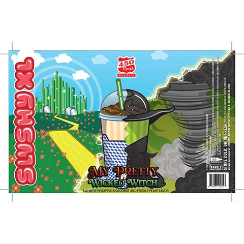 450 North Slushy XL My Pretty Vs Wicked Witch Sour by 450 North Brewing Company, beer label