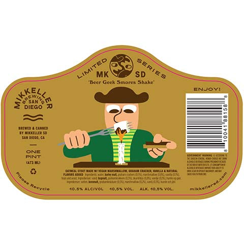 Mikkeller Beer Geek Smores Shake Oatmeal Stout by Mikkeller, beer label