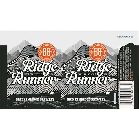 Devil's Backbone Ridge Runner IPA by Devils Backbone Brewing Company, beer label