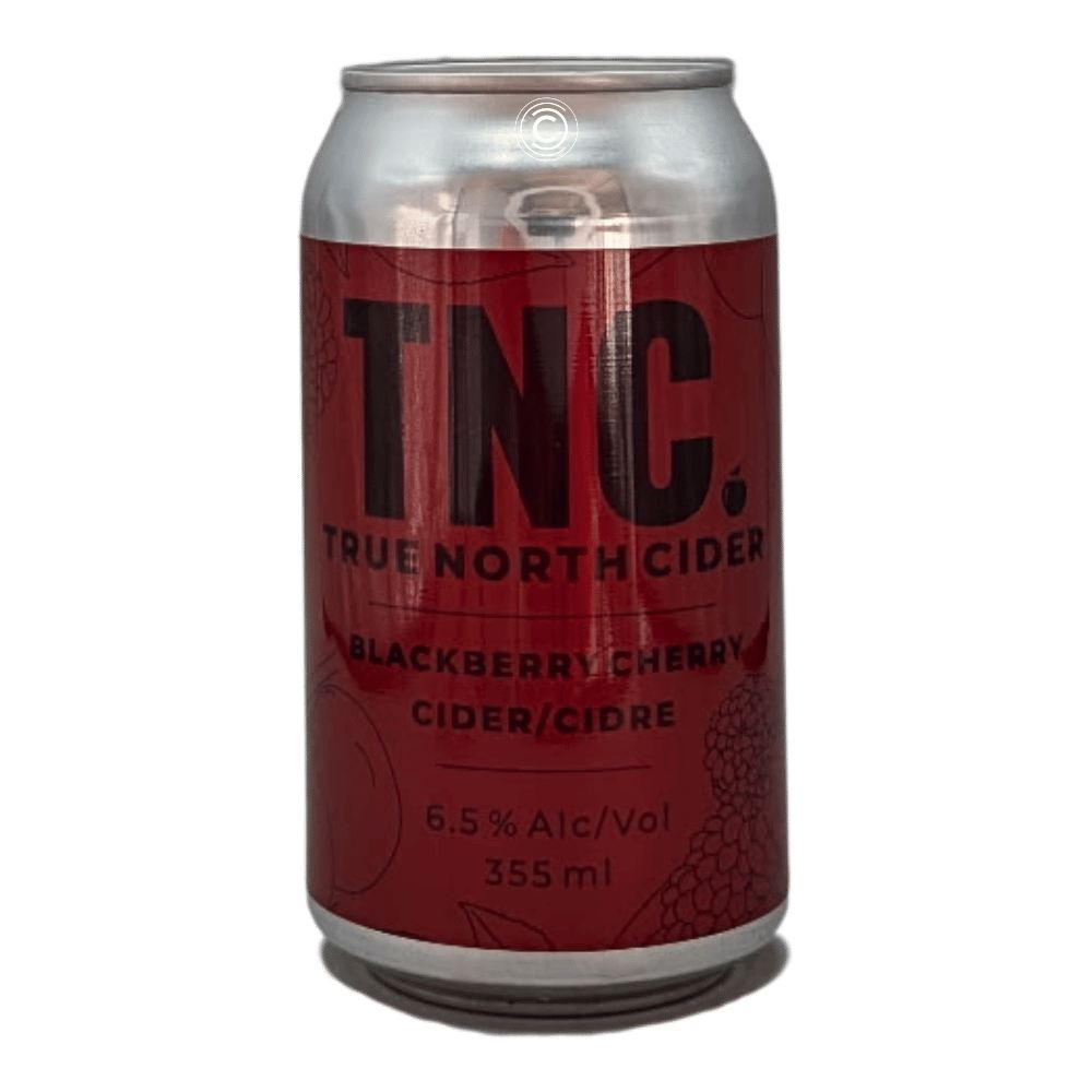 Blackberry Cherry Cider by True North Cider, beer label