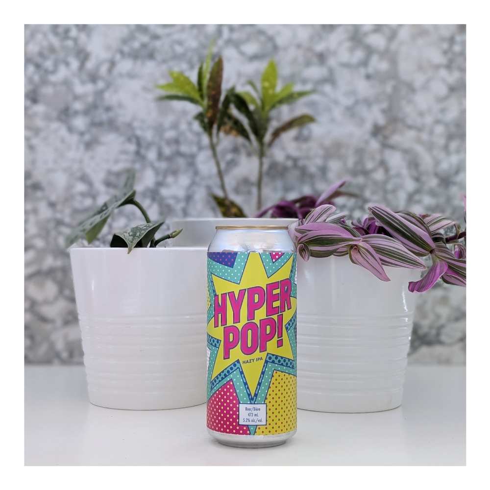 Hyperpop Hazy IPA by Cabin Brewing Company, beer label