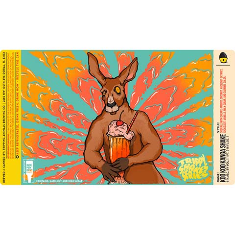 Tripping Animals Koo Koo Kanga Shake Sour Ale by Tripping Animals Brewing Co., beer label