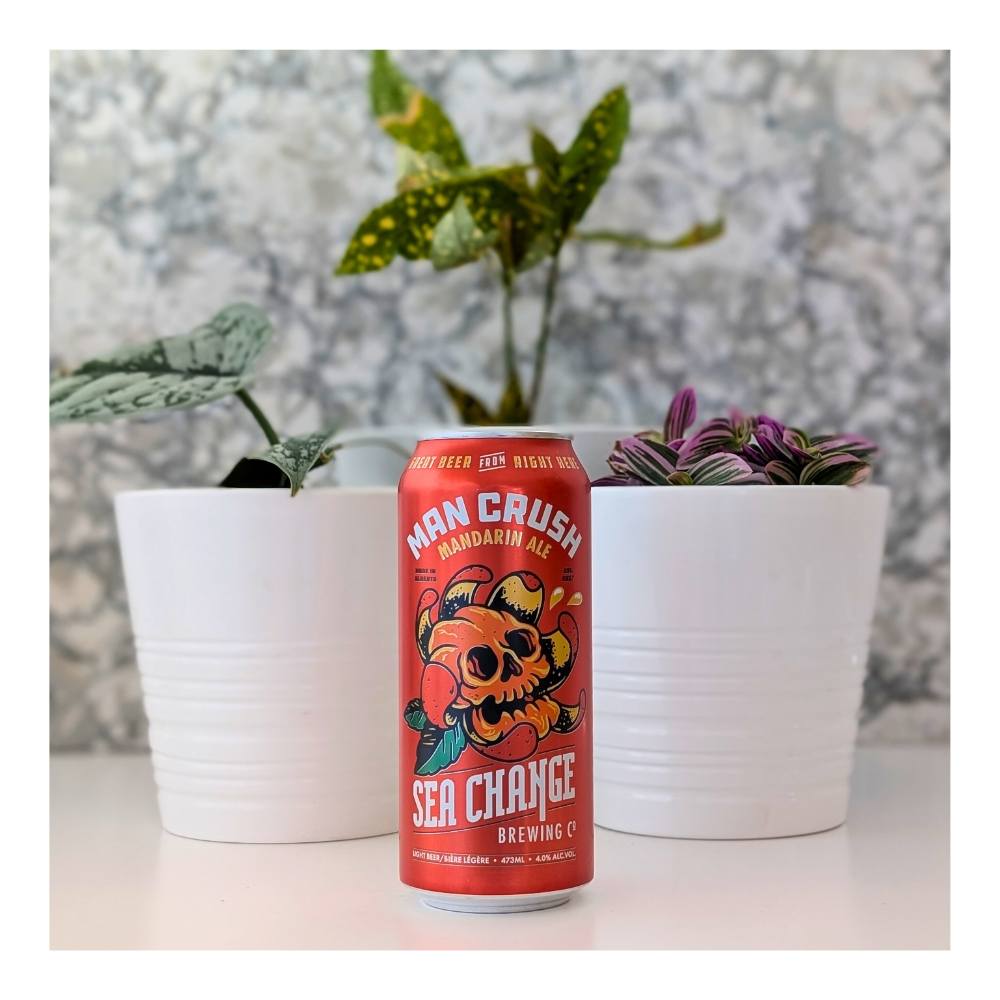 Co. Man Crush Mandarin Ale by Sea Change Brewing Co., beer label