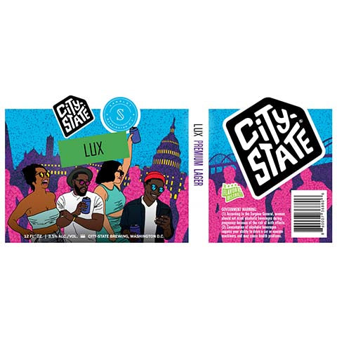 City-State Lux Premium Lager by City-State Brewing Company, beer label
